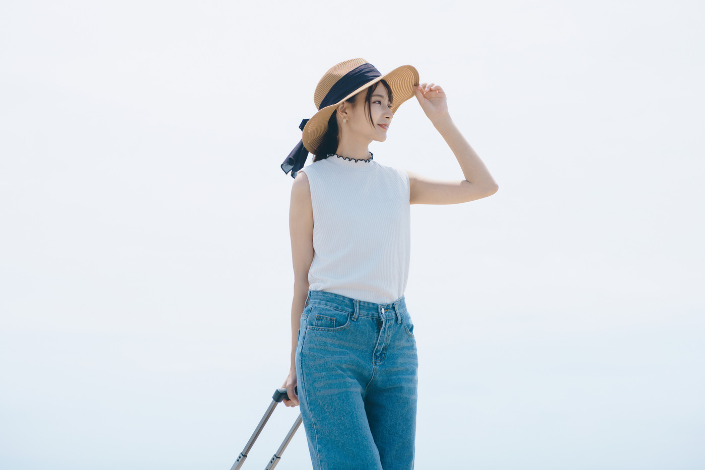 旅する可愛い女性