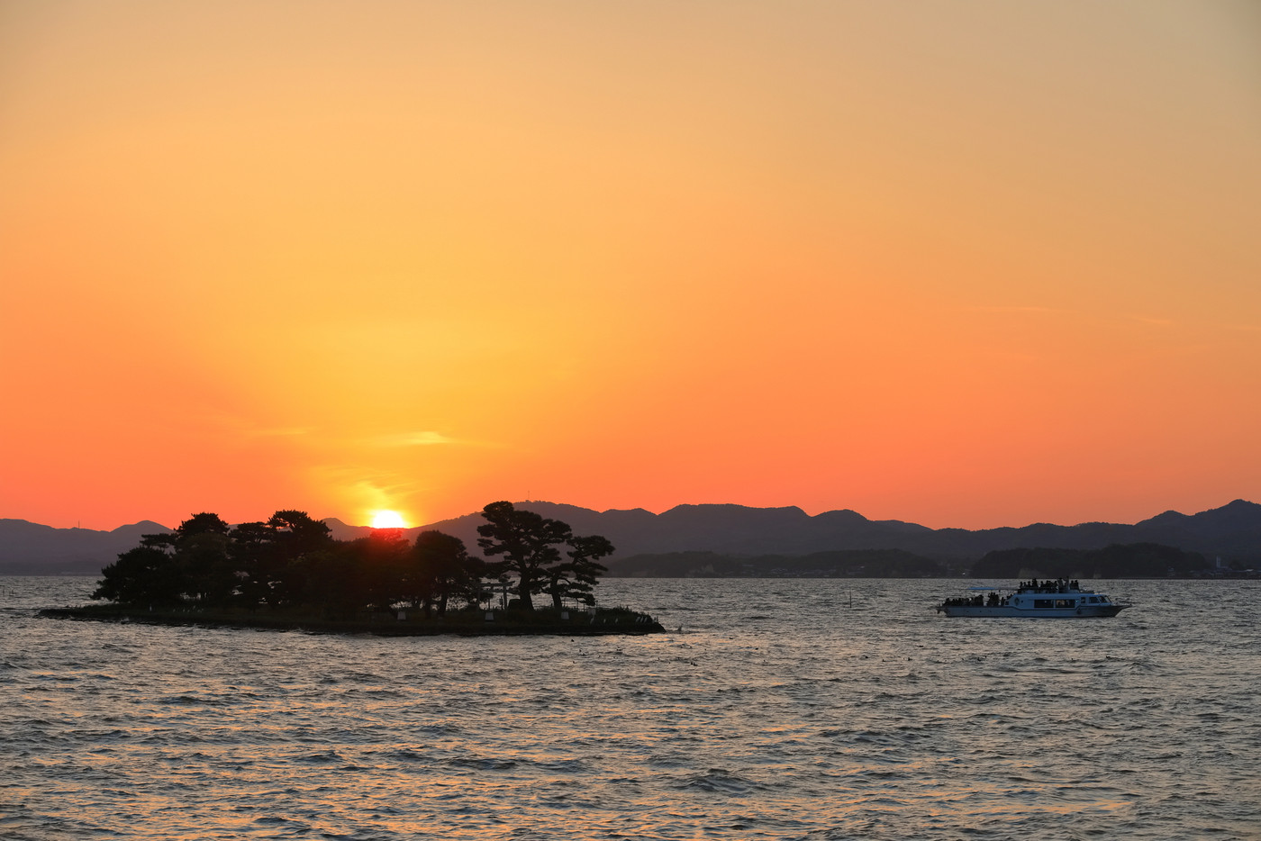 【島根県】嫁ヶ島の残照（宍道湖十景）