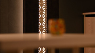 【栗】大きなツインベッドの和洋室