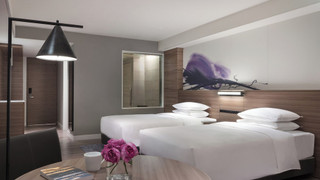 温泉ビューバス付 シングルベッド2台 禁煙 レイクビュー