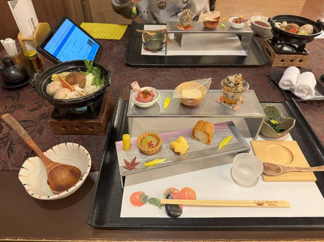 夕食の様子。