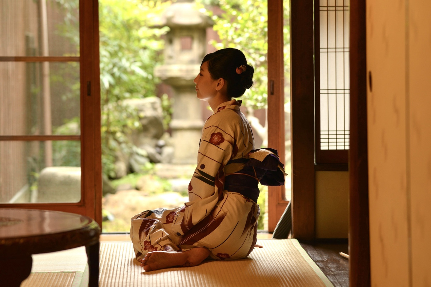 浴衣女性のポートレート