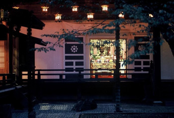 Koyasan, a temple where Shinran Shonin practiced Nembutsu and has a connection with Konosuke Matsushita. Saizen-in