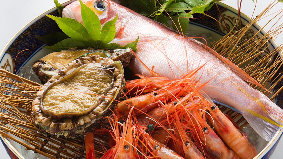 夕食一例/魚介類