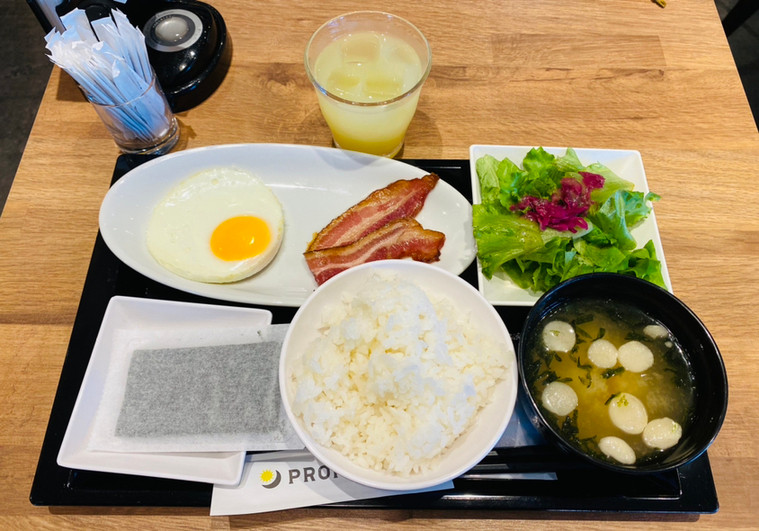 「プロント つくば万博記念公園駅前店」 料理 178928587 「ベーコンエッグ定食」800円税抜き♫