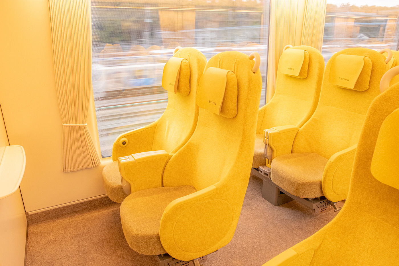 西武鉄道ラビュー座席横