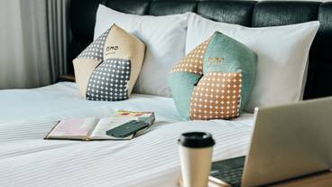 落ち着いた内装の客室 / 5