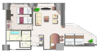 ラグジュアリー スイート 2 ベッドルーム