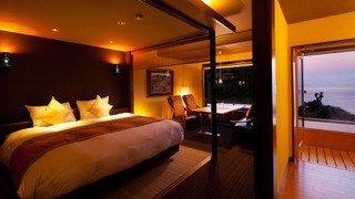 [202]露天風呂付きキングサイズベッドルーム/40平米(禁煙)　:部屋食