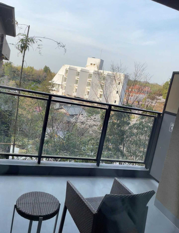 客室にとってはテラスが備えられていて、有馬温泉街を眺めながらのんびり寛げる / 1