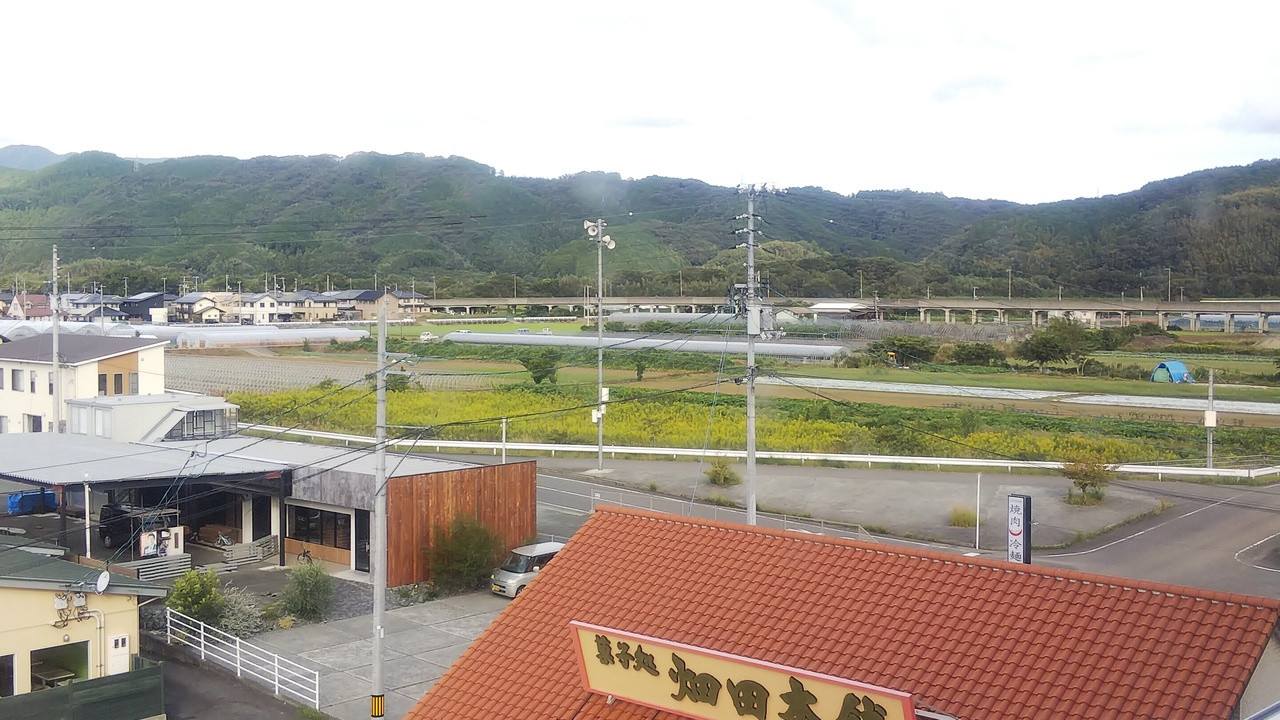 客室の窓からの眺め