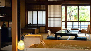 町屋スイートツイン 90平米 半露天風呂付き 禁煙 (12歳以下宿泊不可, 客室までに階段あり)