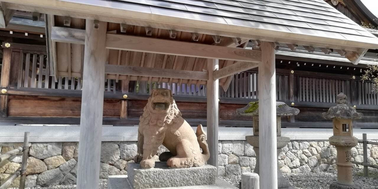 籠神社 狛犬吽形