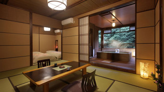 トラディショナル ルーム テラス (Kizuna Suite, Open-AIr Bath)