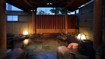 茶寮露天風呂付き客室プレミアム 湯殿の岩風呂 / 7