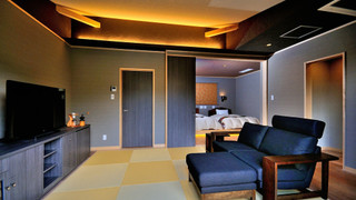 [離れ] Type B/温泉露天風呂+和リビング+寝室 (ツイン) 禁煙 (12歳以下は宿泊頂けません)