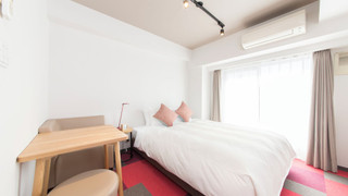 ダブルルーム 禁煙 簡易キッチン/ 洗濯乾燥機付き