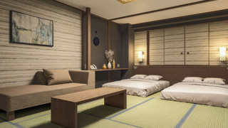 和室 (低床ダブルベッド2台) 2名利用 禁煙 サウスウイング