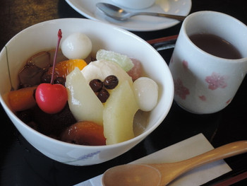 「池上本門寺　お休み処」 料理 27537402 クリームあんみつ♪