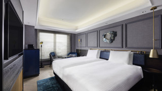 プリビレッジルーム：シングルベッド2台、シャワーブース、禁煙