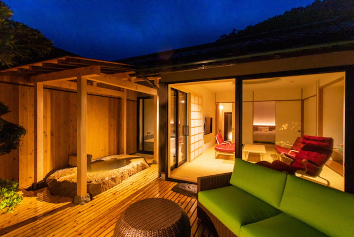 全7室あるお部屋はすべて離れ。広いテラスと露天風呂が素敵3565690