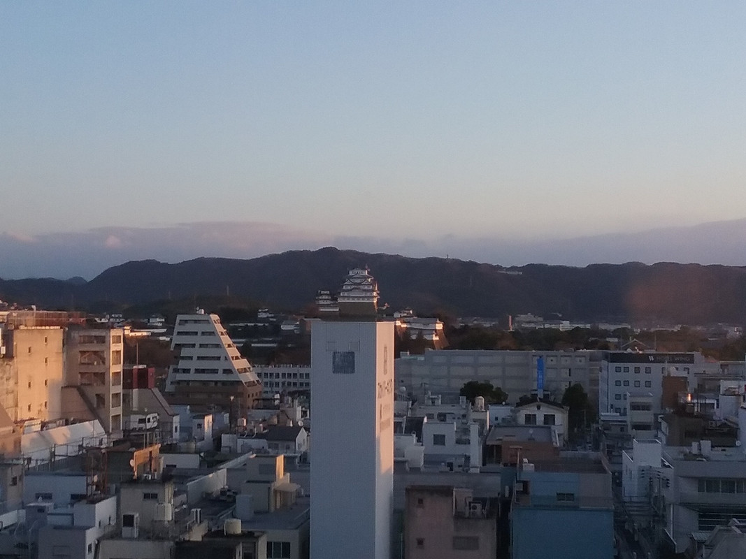 部屋から姫路城が見えました。