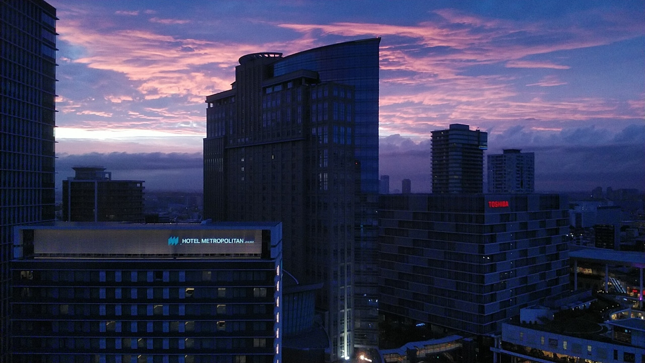 部屋から、空が幻想的でした