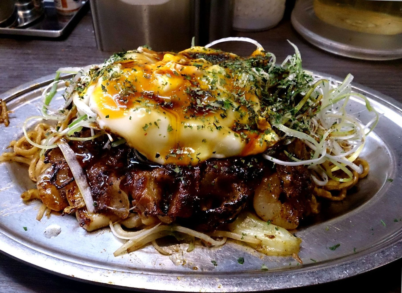 「みかさ」料理 892683 ソース焼きそば　並み　海老・烏賊入り　葱大盛り