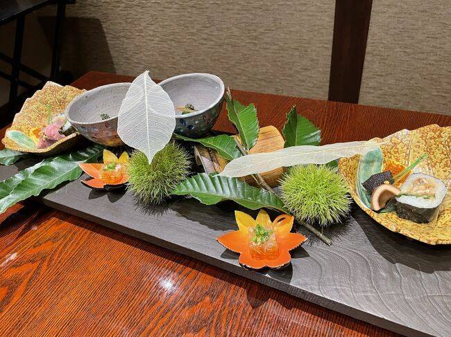 宿の会席料理一例① / 3