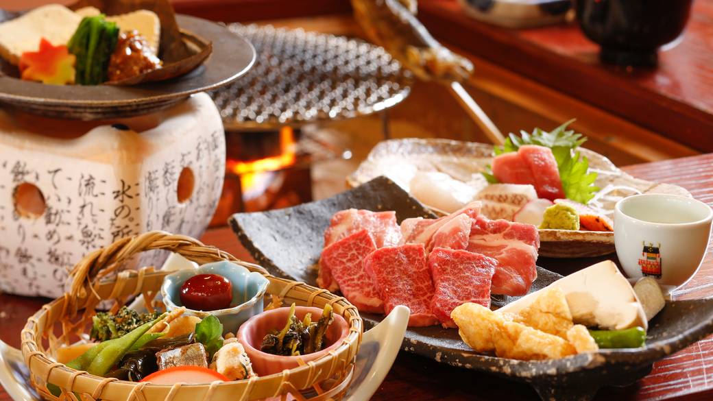 飛騨牛炭火焼き会席 / 1