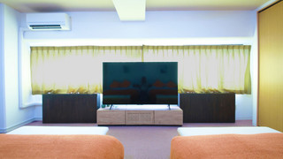 ジュニアスイートルーム　ダブルベッド2台付　禁煙　清掃料金別　連泊時の清掃なし