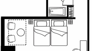 スタジオ シングルベッド 2 台