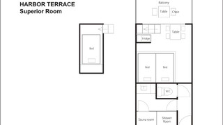 ハーバーテラス スーペリアルーム 専用サウナ付き 禁煙