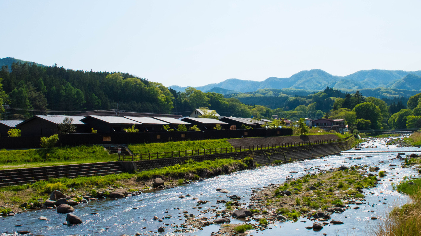 宿のそばを流れる箒川
