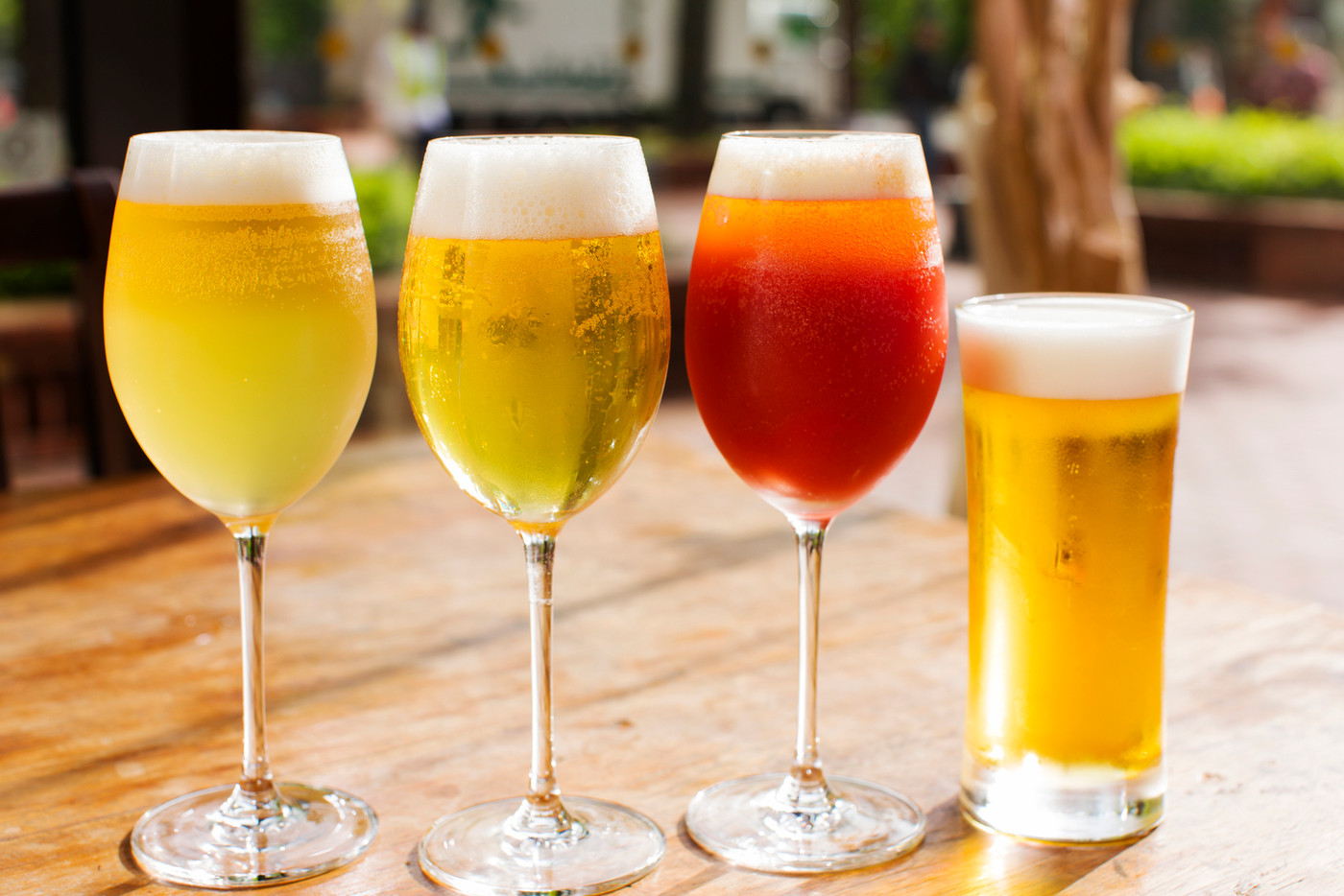 グラスビールの集合　