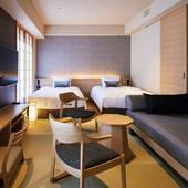 庭のホテル 東京（東京都 シティホテル）：和のコンセプトが際立つ、36㎡の広々としたお部屋。畳やヒノキ風呂、障子など、随所にこだわりが光る。
●おすすめのシーン／落ち着いた時間を過ごしたいカップル / 2