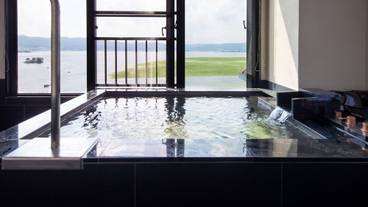 客室露天風呂の眺望一例① / 1