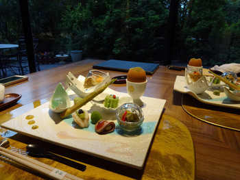 「鬼怒川金谷ホテル」料理 1228555 前菜の盛り合わせ：9品