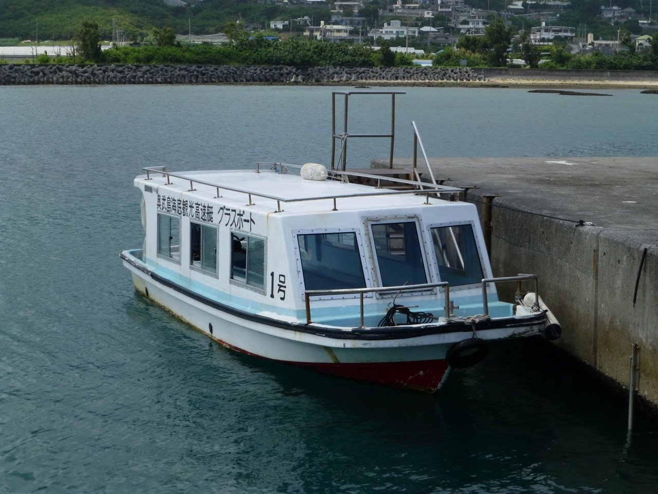 奥武島グラスボートでいざ水中遊覧40717