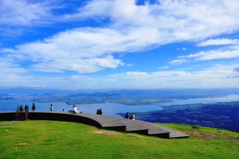 Lake Biwa Valley Shiga and the observation terrace with a spectacular view