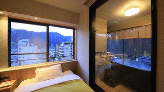 Japanese-Western style room with hot spring bath