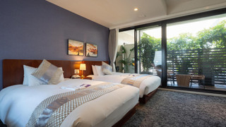 [禁煙] プレミアムツインA 22平米 (140cm幅ベッド1台 + 120cm幅ベッド1台)