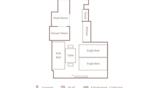 ベーシックファミリールーム シャワーのみ 禁煙