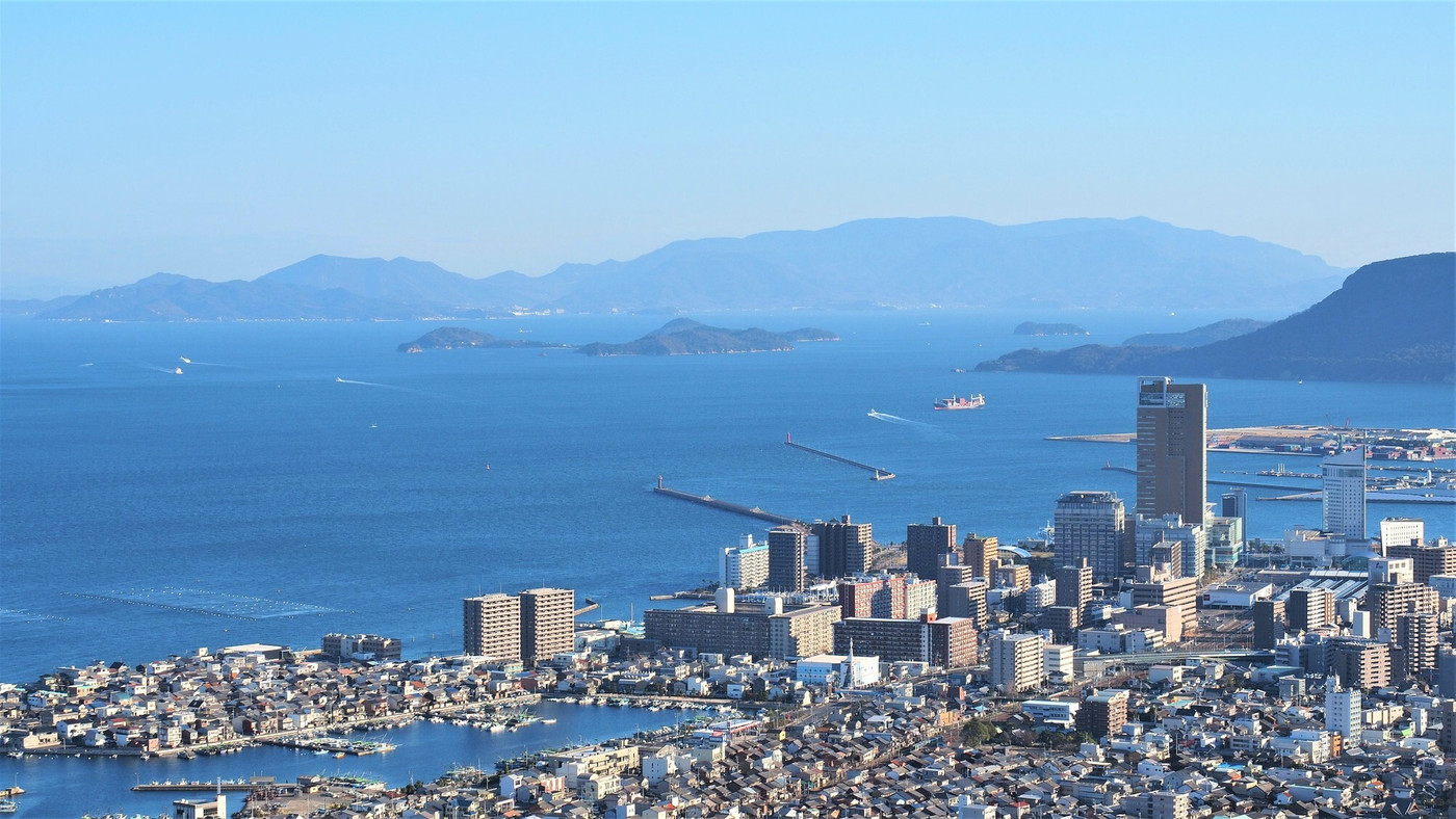 峰山からの高松市街地の眺め４