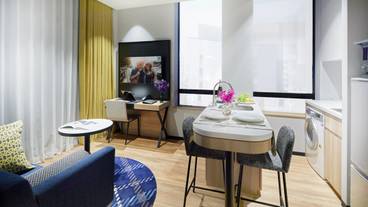 1ベッドルームダブルのリビング / 6