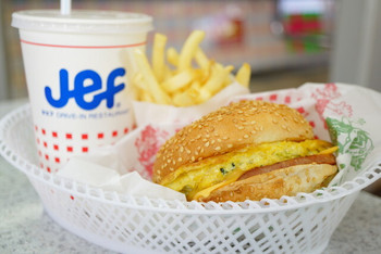 「Jef 豊見城店」 料理 59239545 ぬーやるバーガー セット (¥650)