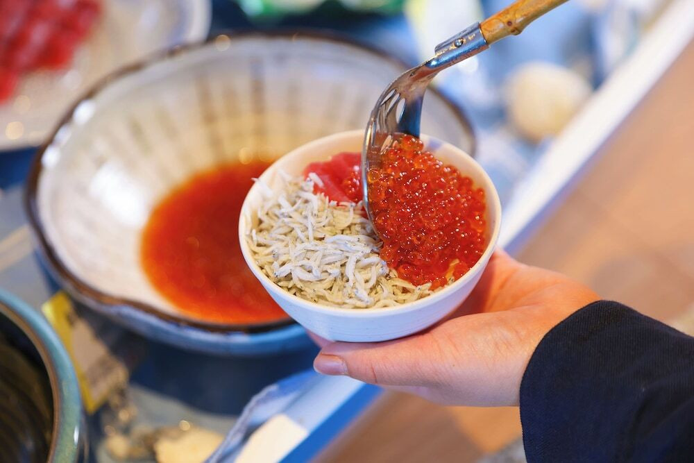 朝食バイキング イクラ乗せ放題