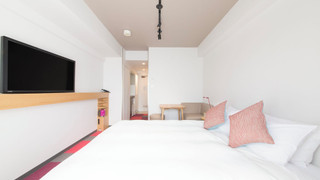 ダブルルーム 禁煙 簡易キッチン/ 洗濯乾燥機付き