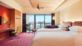 プレミアム ルーム シングルベッド 2 台 バルコニー オーシャンビュー(プレミアム オーシャン ツイン)