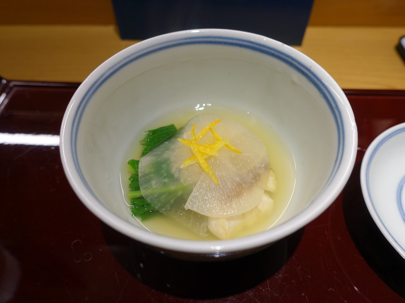 「日々魚数寄 東木」料理 40916 源助大根と鯛と中島菜